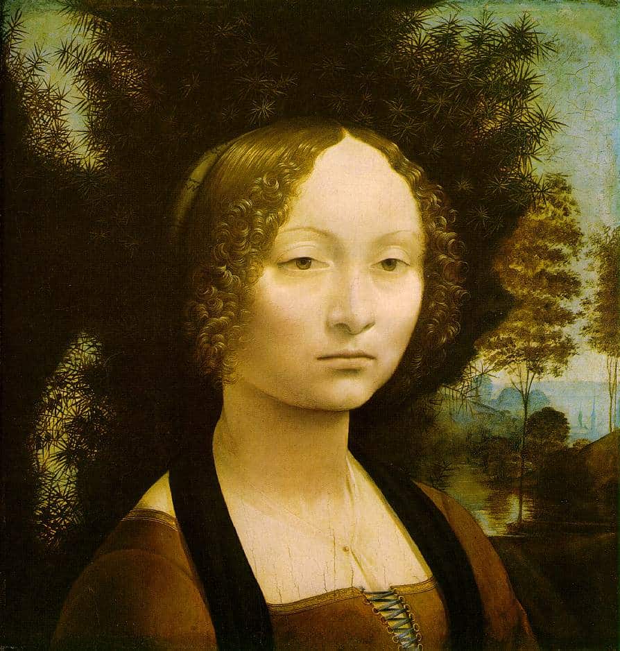 Portrait-de-Ginevra-Benci-De-Vinci